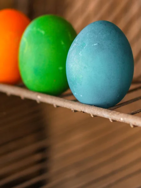 Easter cake and Easter of egg. food background