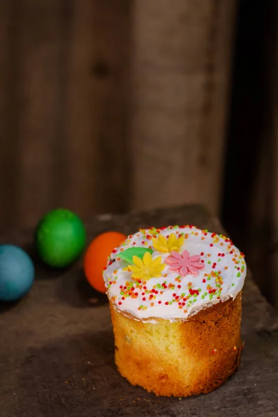 Pastel Pascua Pascua Huevo Antecedentes Alimentarios — Foto de Stock