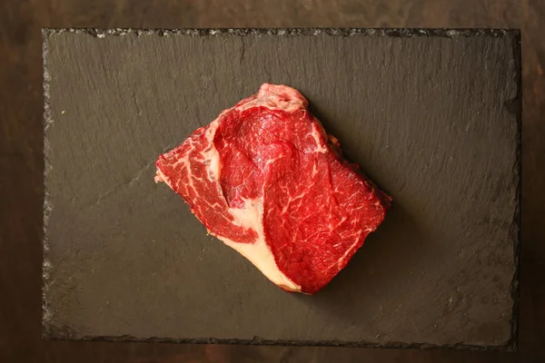 Viande Steak Boeuf Morceau Espace Copie Supérieur — Photo