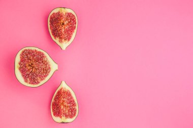 figs.healthy food (meyve vitaminleri, sağlıklı gıda) menü konsepti. gıda arka plan. kopya alanı. Üstte görüntü