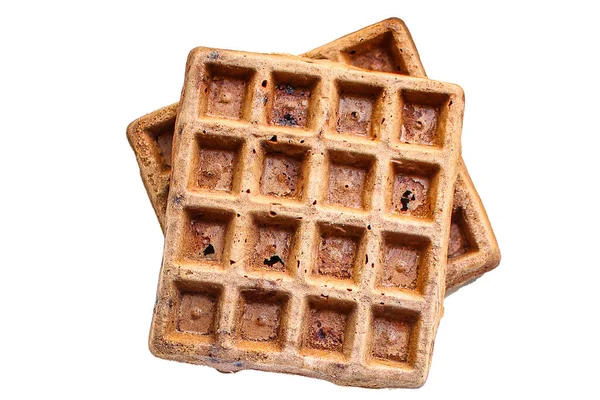 Kwadrat Wafflessweet Desertkoncepcja Menu Porcja Wielkości Jedzenie Tło Widok Góry — Zdjęcie stockowe