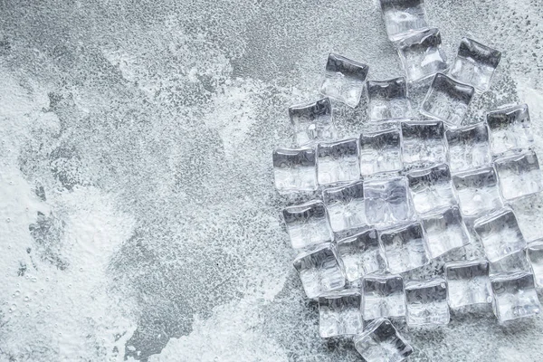 Искусственные Кубики Льда Прозрачные Квадратные Акриловые Куски Пищевые Задний План — стоковое фото