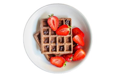 Tatlı tatlı menüsü konsepti sağlıklı yiyecek arka planı üst görünüm fotokopi alanı  