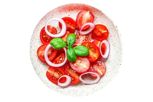 ズッキーニとトマトの野菜サラダスナックメニューのサイズを提供します 食品の背景トップビューコピースペース有機健康的な生のケトやパレオダイエットを食べる — ストック写真