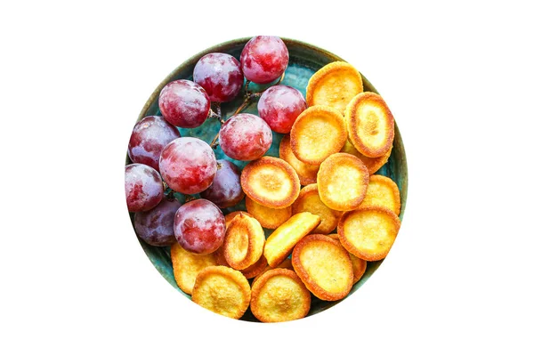 Mini Panqueques Cereal Desayuno Dulce Snack Postre Menú Servir Alimentos — Foto de Stock