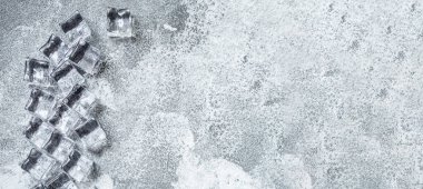 buz şeffaf akrilik parçalar plastik yeniden kullanılabilir gıda arka plan görünümü fotokopi alanı organik sağlıklı yeme