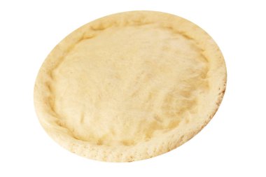 Çiğ pizza hamuru pizza tabanı lezzetli çerez lezzetli gurme yemek arka planı masa rustik üst görünüm fotokopi alanı üzerinde