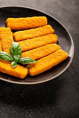 Balıklar deniz mahsulleri kıyma ikinci tabak lezzetli aperatif lezzetli gurme yemek arkaplan masa üzerinde rustik gıda üst görünüm fotokopi alanı pesseeter diyet