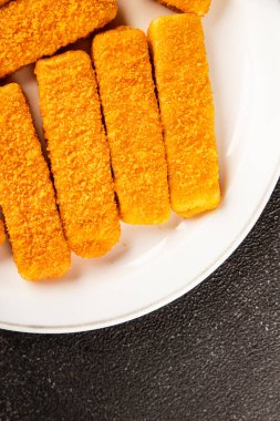 Balıklar deniz mahsulleri kıyma ikinci tabak lezzetli aperatif lezzetli gurme yemek arkaplan masa üzerinde rustik gıda üst görünüm fotokopi alanı pesseeter diyet