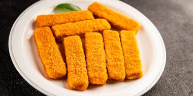 Balıklar deniz mahsulleri kıyma ikinci tabak lezzetli aperatif lezzetli gurme yemek arkaplan masa üzerinde rustik gıda üst görünüm fotokopi alanı pesseeter diyet