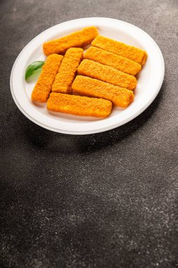 Balıklar deniz mahsulleri kıyma ikinci tabak lezzetli aperatif lezzetli gurme yemek arkaplan masa üzerinde rustik gıda üst görünüm fotokopi alanı pesseeter diyet