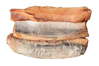 Ringa fileto balığı taze deniz ürünleri porsiyon doğal ürün lezzetli çerez lezzetli gurme yemek arkaplan masa üzerinde rustik üst görünüm fotokopi alanı pesseeter diyet