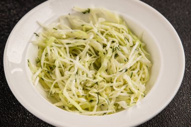 Lahana salatası, lahana salatası, sebze, sebze, sebze, çerez, çerez, lezzetli, lezzetli gurme, arka plan, masa rustik üst manzara, fotokopi alanı, vejetaryen ve vejetaryen yemekleri.