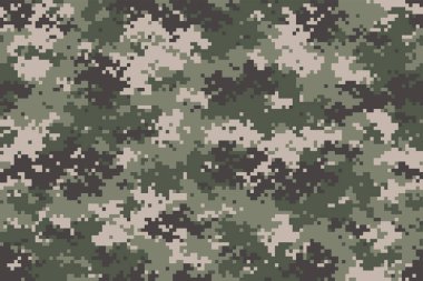 Woodland summer camouflage. Trendy style camo, repeat print. Vector illustration. clipart