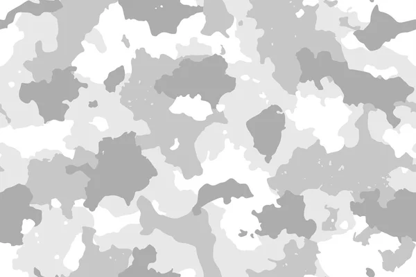 Naadloze Camouflage Patroon Trendy Winter Camo Herhaal Afdrukken Vectorillustratie — Stockvector