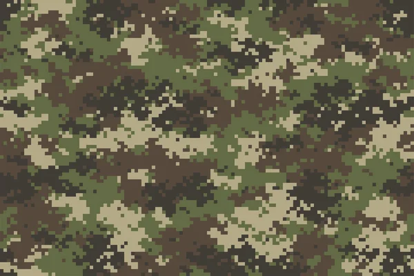 Woodland Sommaren Kamouflage Trendiga Style Camo Upprepad Utskrift Vektorillustration — Stock vektor