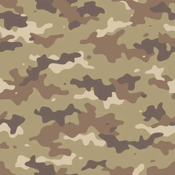 Naadloze Camouflage Patroon Trendy Stijl Camo Herhaal Afdrukken Vectorillustratie — Stockvector