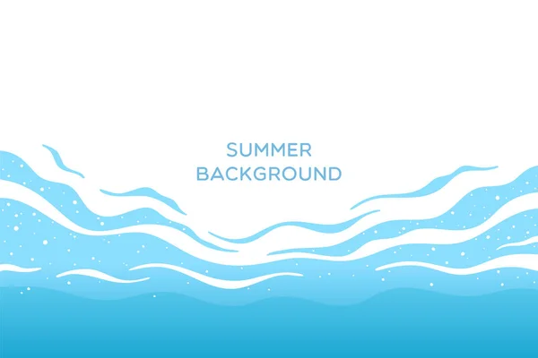 Waves Summer Background Vector Illustration — Stock Vector