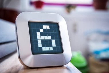 Dijital takvim, termostat veya zamanlayıcı numarası 6