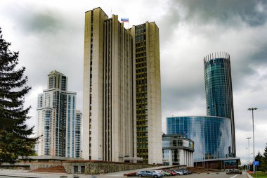 Rusya. Yekaterinburg. Kentin ünlü ikonik yerler .