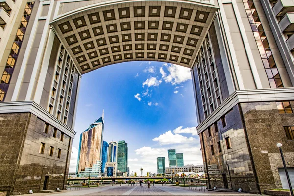 Cazaquistão Astana Nurzhol Boulevard Bela Vista Monumento Bayterek — Fotografia de Stock