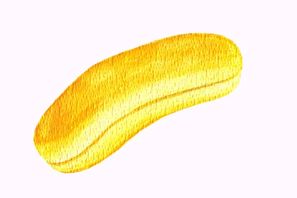 Aquarel illustratie van een broodje op een witte achtergrond Aquarel blush broodje voor hotdog. Op papier met een goed gedefinieerde textuur. Nationale hotdogdag. — Stockfoto