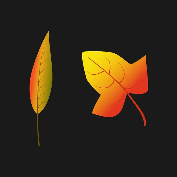 Vektorfärgillustration Höstlöv Abstrakt Vektor Illustration Banner Höstens Natur Ljusfana Gyllene — Stock vektor