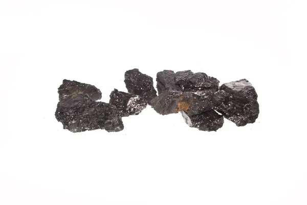 Carbón Aislado Sobre Fondo Blanco — Foto de Stock