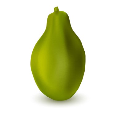 Gerçekçi pençe. Tropikal meyve beyaz backhround izole. 