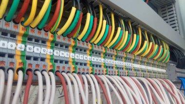 Teknolojik işlem kontrolü için kablolama ve değiştirme ekipmanları