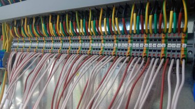 Teknolojik işlem kontrolü için kablolama ve değiştirme ekipmanları