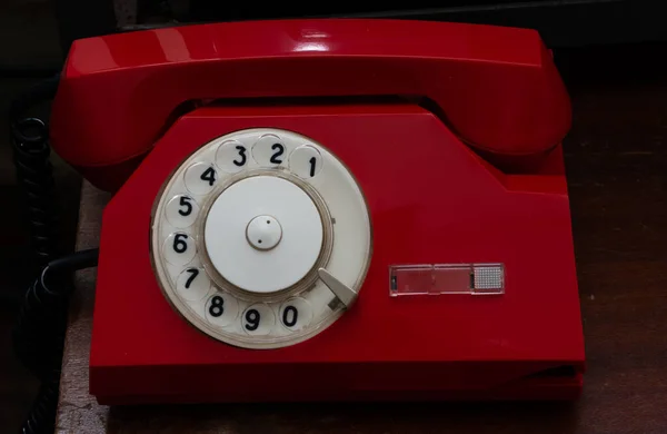 Red russian made phone, cccp, retro, call