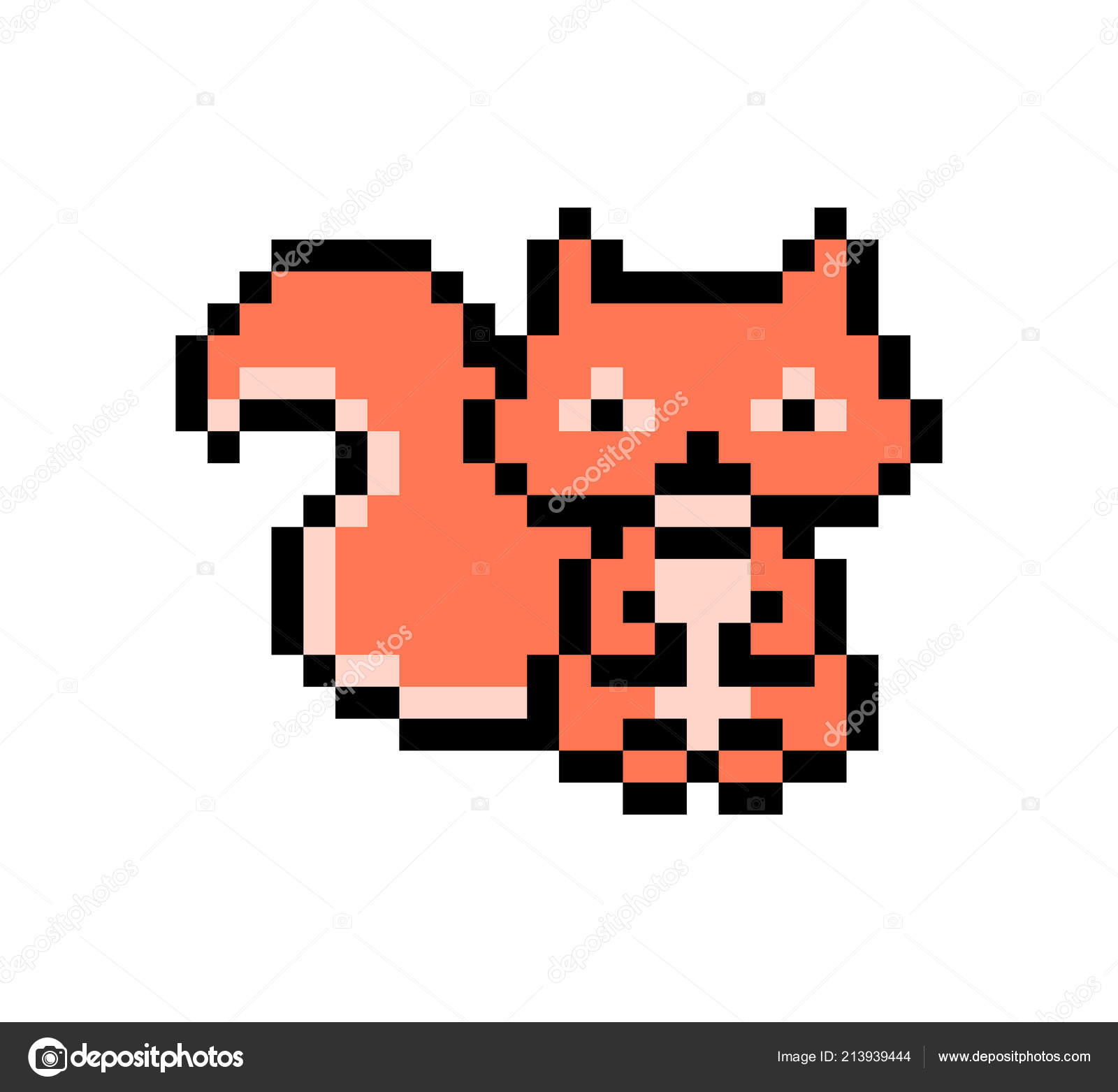 Ícone do logotipo de impressão de pé de gato em pixel art