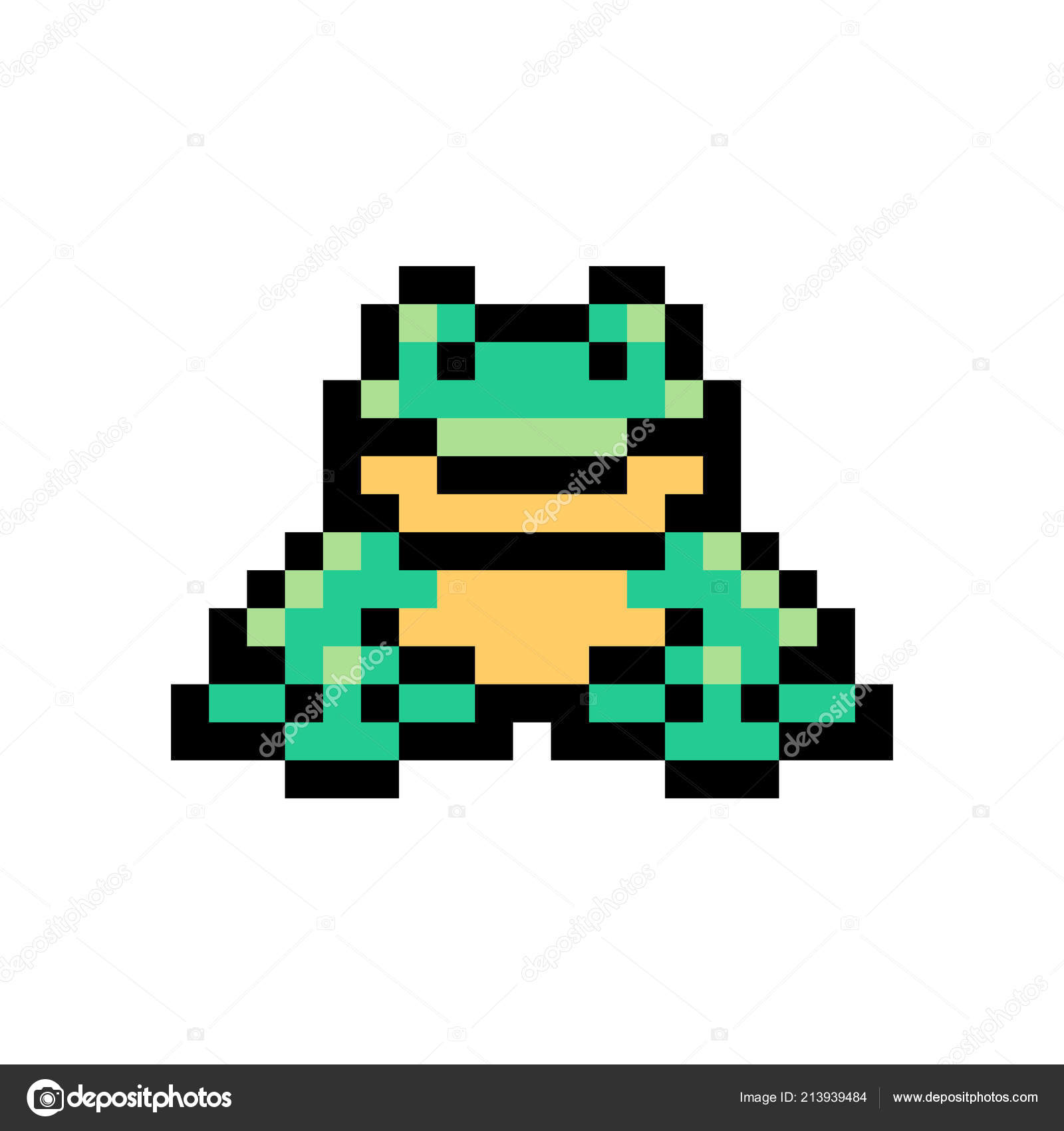 Images: pixel frog | Pixel Art Frog Isolated White Background Wildlife