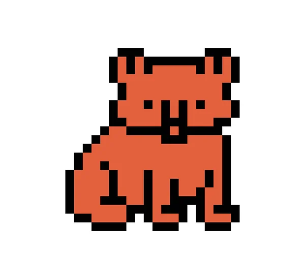 Pixel Arte Urso Personagem Isolado Fundo Branco Ícone Animais Selvagens —  Vetores de Stock