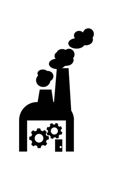 Little Factory Cogs Icon — Stock Vector