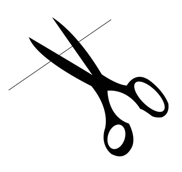 Scissors Cut String — Stock Vector