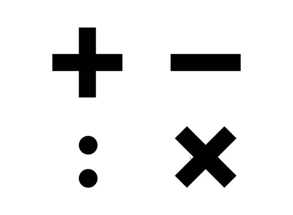 Fyra Grundläggande Beräkning Symboler — Stock vektor