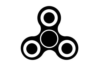 Siyah bir stres giderici oyuncak silüeti.