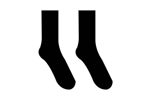 Paar Schwarze Socken — Stockvektor