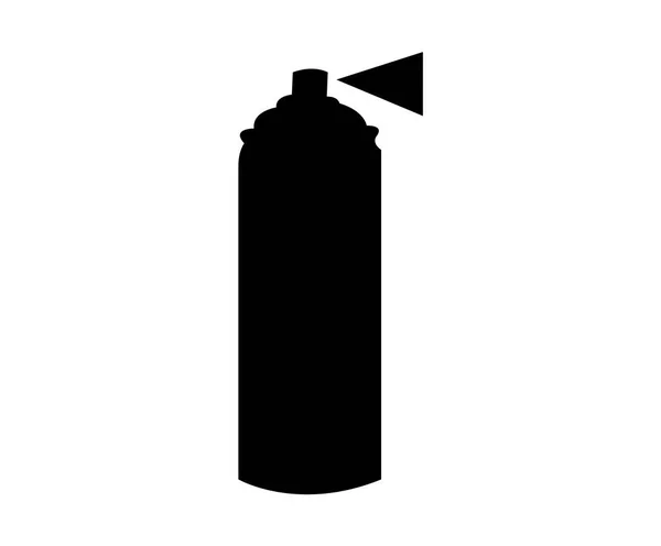 Black Spray Can Silhouette — Stock Vector