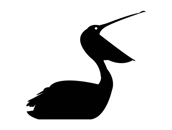 Pelican Abriendo Pico — Vector de stock