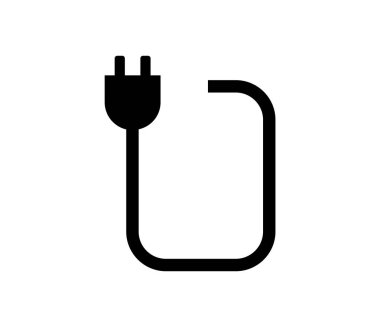 Beyaz üstüne siyah elektrik fişi