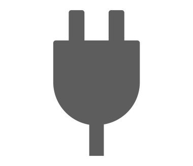 Beyaz üstüne siyah elektrik fişi