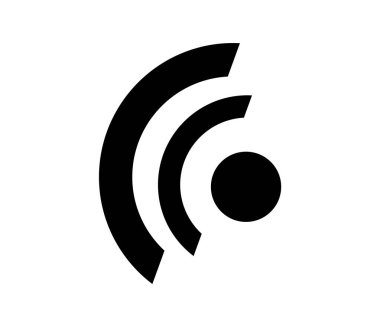 beyaz siyah internet sinyal simgesi