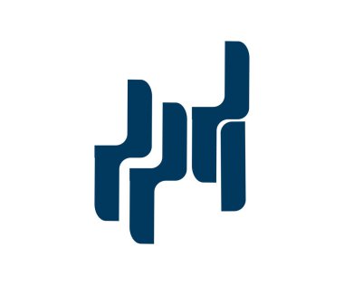 beyaz mavi soyut logo