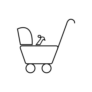 beyaz üzerinde taşıma simgesi bebek