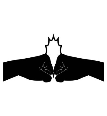 beyaz fistbump işareti