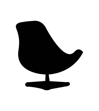 beyaz siyah sandalye simgesi