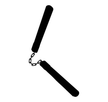 beyaz siyah nunchucks